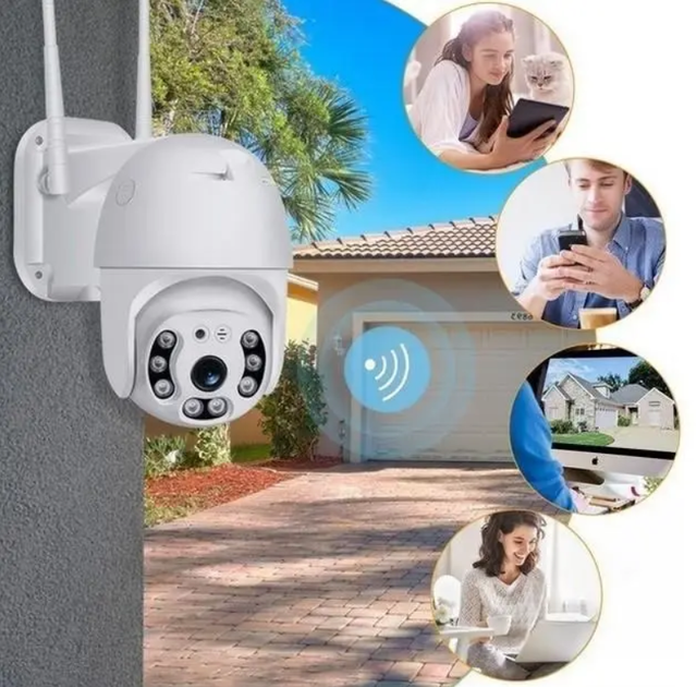 Поворотная уличная WIFI камера видеонаблюдения IP CAMERA CAD N3 360/90 влагозащита IP66 Функция записи звука День/ночь SD карта - изображение 2