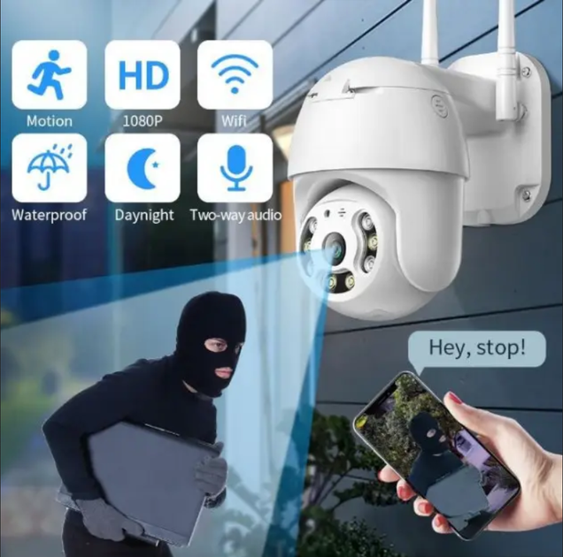 Поворотная уличная WIFI камера видеонаблюдения IP CAMERA CAD N3 360/90 влагозащита IP66 Функция записи звука День/ночь SD карта - изображение 9