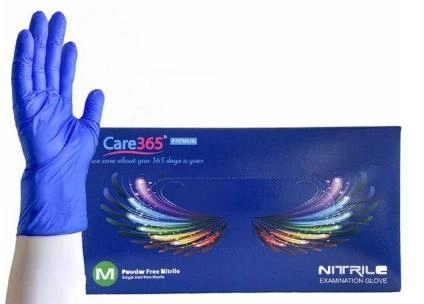 Перчатки Нитрил CARE 365 М Синие (100шт/50пар) - изображение 1