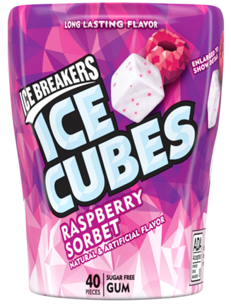 Жевательная резинка Ice Cubes Малиновый Щербет 40 шт 120 г - Фото 2 Жевательная резинка Ice Cubes Малиновый Щербет 40 шт 120 г - изображение 2
