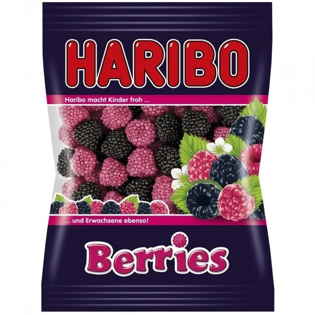 Жувальні цукерки Haribo Berries 175 г - Фото 1 Жувальні цукерки Haribo Berries 175 г - зображення 1