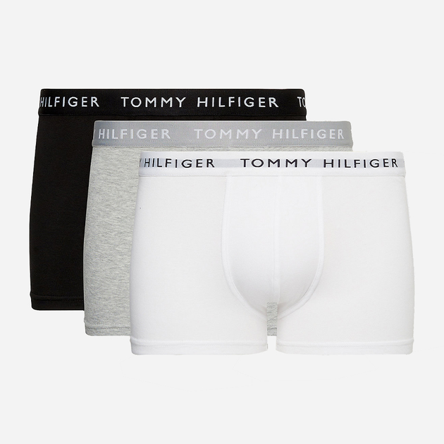 Набір трусів шорти Tommy Hilfiger UM0UM02203-0XK M 3 шт Білий/Сірий/Чорний (8720113396761) - зображення 1