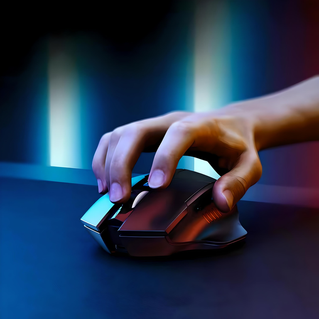 Мышь беспроводная INPHIC F1 с подключением USB 2.4G, аккумулятором, индикатором заряда и 2400 DPI, mate black - изображение 7