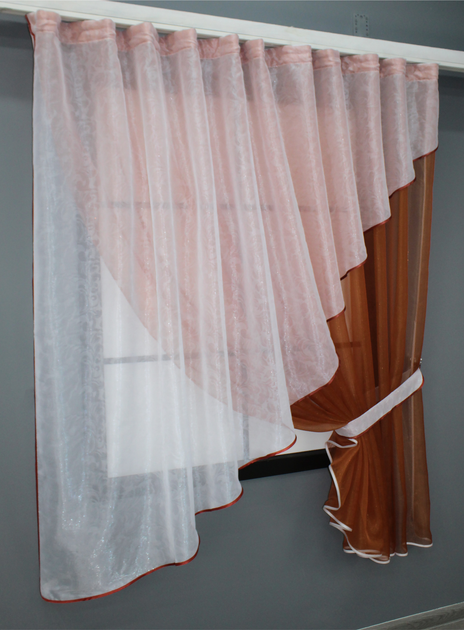 Кухонний комплект VR-Textil № 001к теракотовий з білим 280х170 см (52-0756 ) - зображення 2