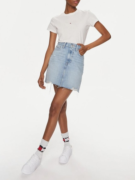 Koszulka damska bawełniana Tommy Jeans DW0DW17827-YBH M Biała (8720646672561) - obraz 4