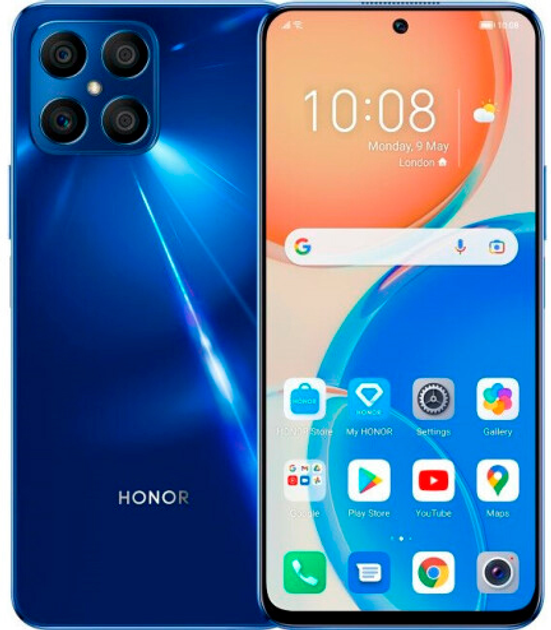 Мобильный телефон Honor X8 6/128GB Ocean Blue Global – фото, отзывы ...