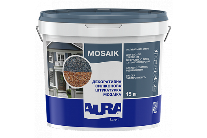 Штукатурка мозаичная силиконовая Aura Luxpro Mosaik 1.0 мм S105 15 кг - изображение 4