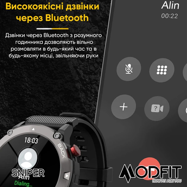 Modfit Sniper Black-Silver 36 мм. - Фото 11 Modfit Sniper Black-Silver 36 мм. - изображение 11