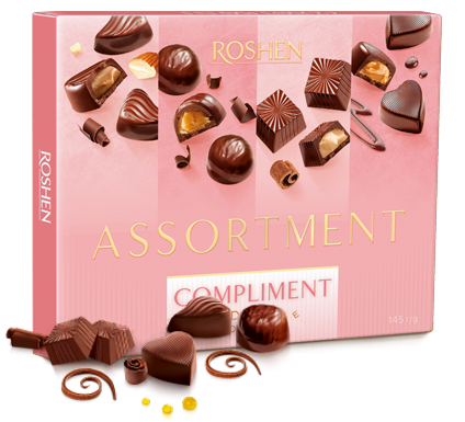 Ящик цукерок Roshen Assortment Compliment 145г х 8 шт – купити в