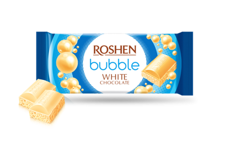 Упаковка шоколаду Roshen пористый белый 80 г х 20 шт - Фото 1 Упаковка шоколаду Roshen пористый белый 80 г х 20 шт - изображение 1