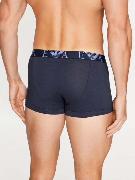 Zestaw majtek męskich typu bokserki bawełnianych Emporio Armani 3F715111357-40035 M 3 szt Niebieski (8057767237998) - obraz 3