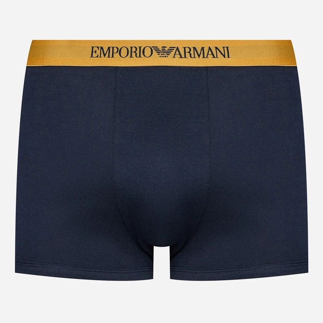 Набір трусів-боксерів чоловічих бавовняних Emporio Armani 3F722111625-22036 XL 3 шт Синій/Гірчичний (8056787660649) - зображення 4