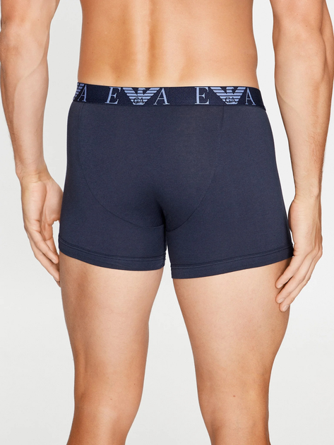 Zestaw majtek męskich typu bokserki bawełnianych Emporio Armani 3F715111473-40035 L 3 szt Niebieski (8057767238483) - obraz 3