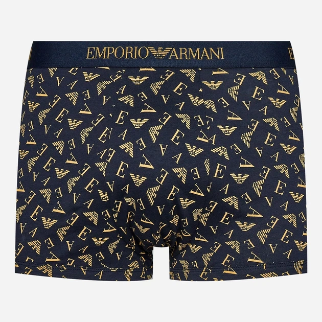 Набір трусів-боксерів чоловічих бавовняних Emporio Armani 3F722111625-22036 L 3 шт Синій/Гірчичний (8056787660618) - зображення 5