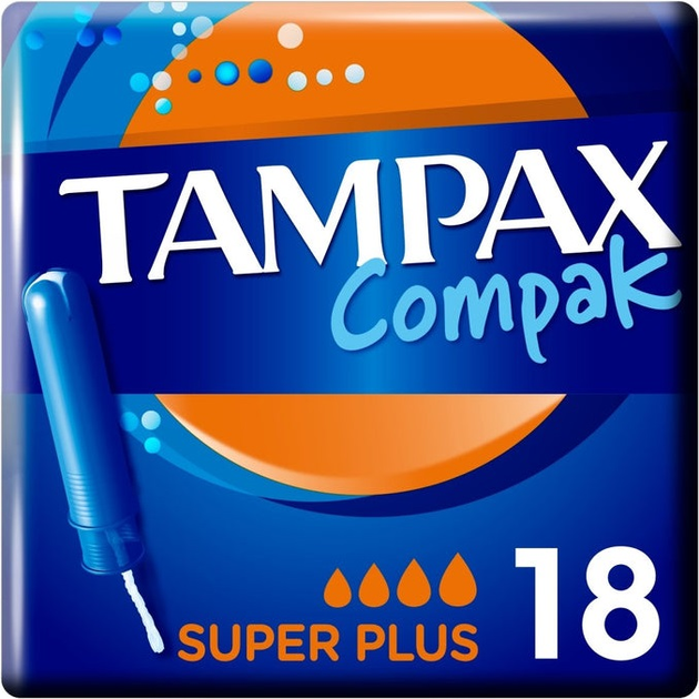 Тампони Tampax Compak Super Plus 18 шт (8001090705723) - зображення 1