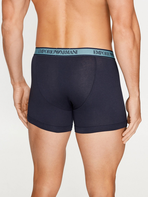 Zestaw majtek męskich typu bokserki bawełnianych Emporio Armani 3F717111473-64135 L 3 szt Niebieski (8057767238735) - obraz 3