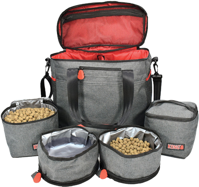 Zestaw torb podróżnych dla psów Kong Travel Bag 38 x 34 x 20 cm 5 szt Grey (5060519568267) - obraz 1