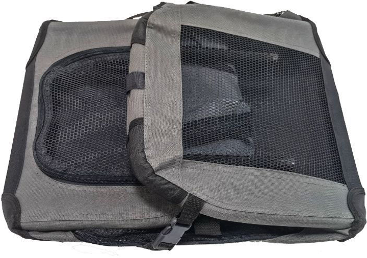 Переносна клітка для собак LS Petproducts XL 22 кг Grey 58 x 81.3 x 58.4 см (7000241012377) - зображення 5