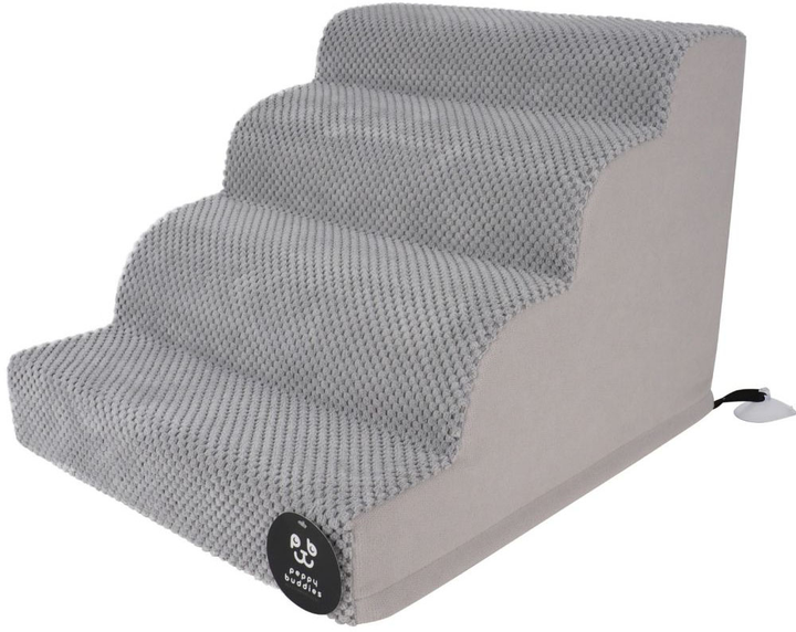 Schodki dla psów Peppy Buddies Soft Round Dog Stair OneSize 42 x 36 x 50 cm Grey (6972718667315) - obraz 1