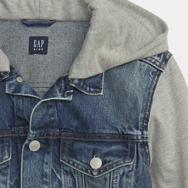 Підліткова джинсова куртка для хлопчика GAP 794527-00 152-157 см Cиня (1200116182990) - зображення 3
