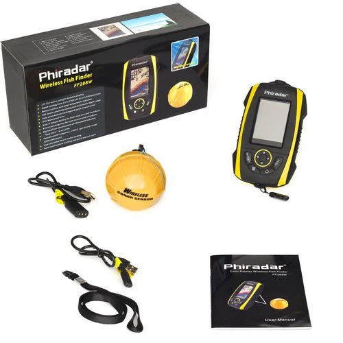 Эхолот для рыбалки Phiradar FF288W. Беспроводной. 1-о луч. Обзор 90°. Локация 45м. Цвет. - Фото 7 Эхолот для рыбалки Phiradar FF288W. Беспроводной. 1-о луч. Обзор 90°. Локация 45м. Цвет. - изображение 7