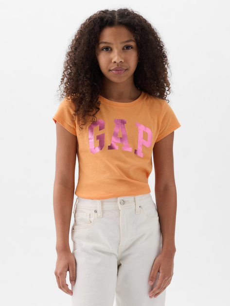 Koszulka dziecięca dziewczęca GAP 885666-00 137-147 cm Pomarańczowa (1200132977280) - obraz 1