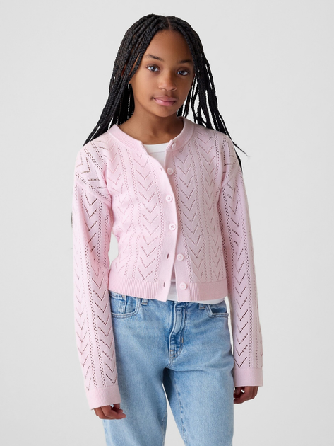 Дитячий кардиган для дівчинки GAP 881467-01 145-152 см Світло-рожевий (1200133188647) - зображення 1