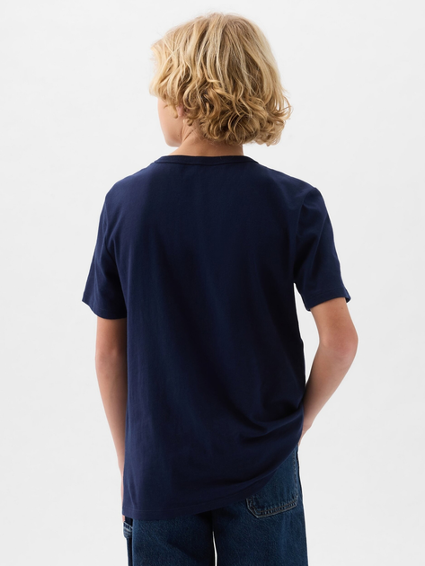 Koszulka dziecięca chłopięca GAP 885753-03 129-137 cm Ciemnogranatowa (1200132816732) - obraz 2