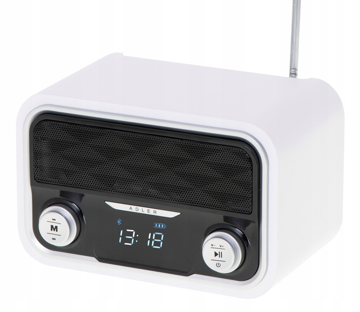 Odbiornik radiowy Adler AD 1185 Black-White (5902934839181) - obraz 3