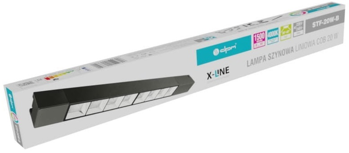 Світильник трековий DPM X-Line світлодіодний лінійний 20 Вт 1500 лм чорний (STF-20W-B) - зображення 6