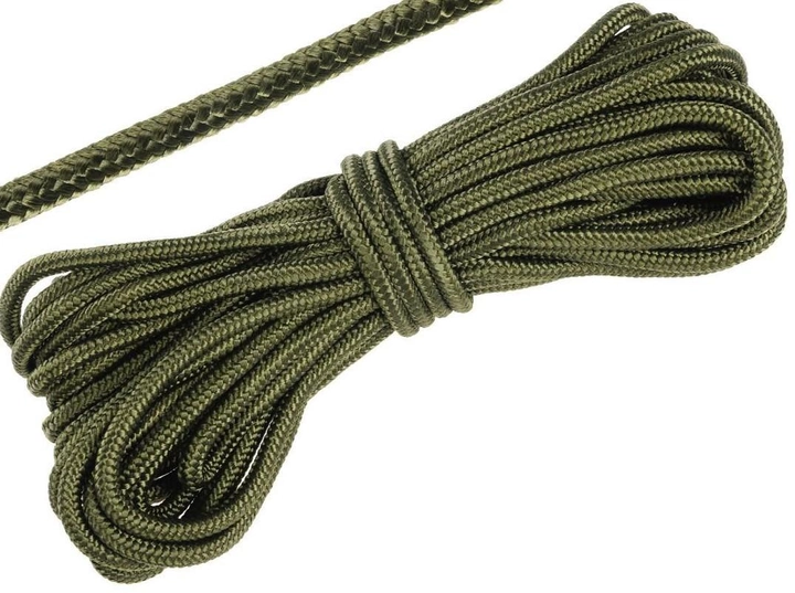 Паракорд тактичний Mil-Tec Мотузка паракордова 15м Олива COMMANDO-SEIL OLIV 7MM (15M) (15941001-15-007) - изображение 2
