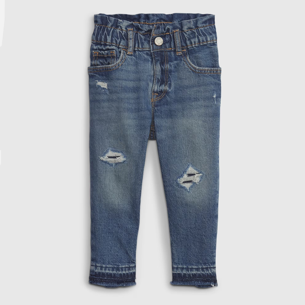 Дитячі джинси-мом для дівчинки GAP 780122-00 91-99 см Сині (1200115503857) - зображення 1