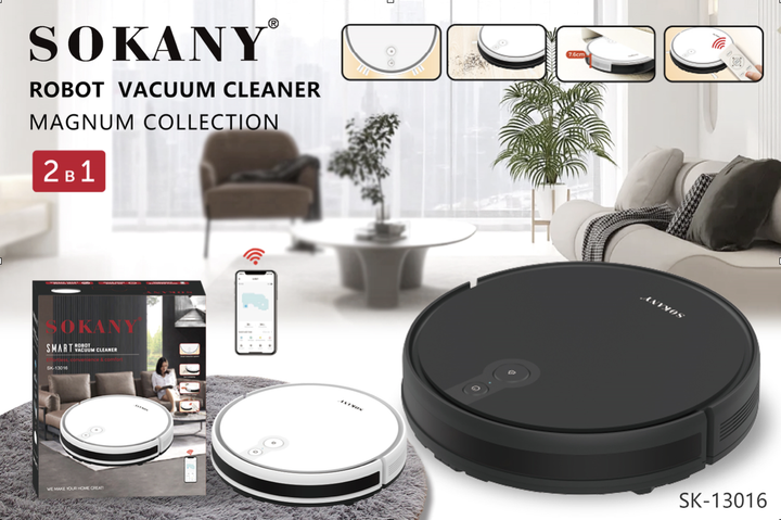 Робот-пылесос для сухой уборки Sokany SK13016W 2000Вт Белый - изображение 8