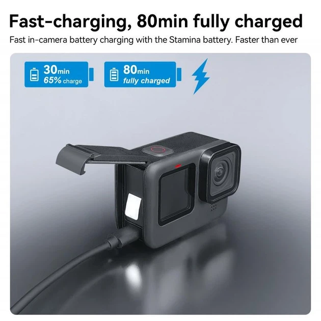 Аккумулятор усиленный Telesin GP-HPB-011 Stamina для GoPro Hero 12, 11, 10, 9 (79450) - изображение 5