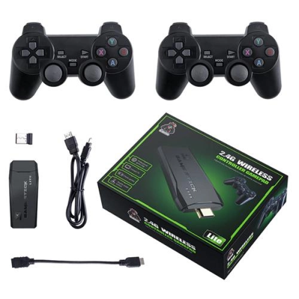 Портативная игровая консоль Data Frog Y3 Lite Приставка на 10000 игр + 2 шт беспроводных контроллера 64Гб - изображение 2