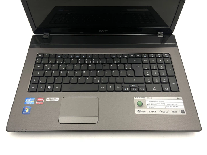 Ігровий ноутбук Acer 7750g Intel i7-2670QM 8GB RAM 128GB SSD 500GB HDD AMD Radeon 6600M [17.3"] - зображення 2