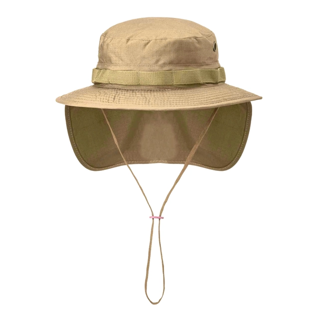 Панама тактична Helikon-tex із хвостом S Пісочна BOONIE Hat - Cotton Ripstop - Khaki (KA-BON-CR-13-B03-S) - зображення 1