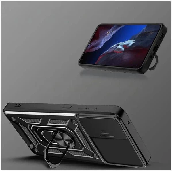Чохол Camshield з кільцем-підставкою на Google Pixel 8 (black) - Фото 4 Чохол Camshield з кільцем-підставкою на Google Pixel 8 (black) - зображення 4