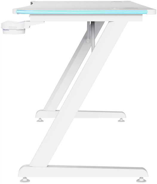 Комп'ютерний стіл Trust GXT709W Luminus RGB 25328 Білий (8713439253283) - зображення 4
