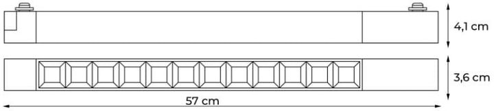 Lampa szynowa DPM X-Line LED liniowa 30 W 2400 lm biała (STF-30W-W) - obraz 5