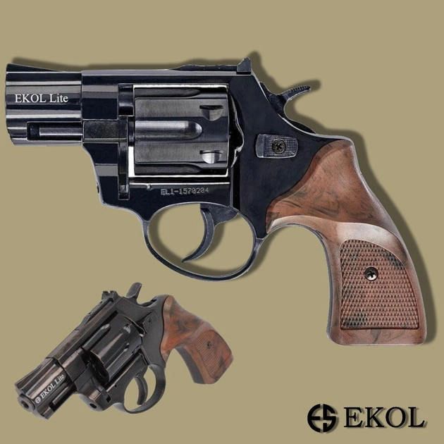 Стартовый револьвер Ekol Lite, Сигнальный револьвер под холостой патрон 9мм, Шумовой - изображение 1