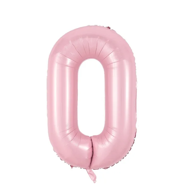Фольгированная Цифра 0 Размер 75см | Sugar Pink - Фото 1 Фольгированная Цифра 0 Размер 75см | Sugar Pink - изображение 1