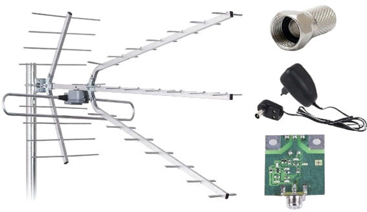 Antena kierunkowa Libox LB-2100W Combo DVB-T Biała (RTV-ANT-0000005) - obraz 1