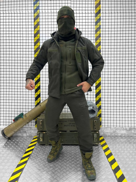 Тактический софтшел олива костюм в xxl softshell - изображение 1