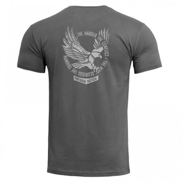 Футболка сіра t-shirt pentagon m ageron "eagle" - зображення 2