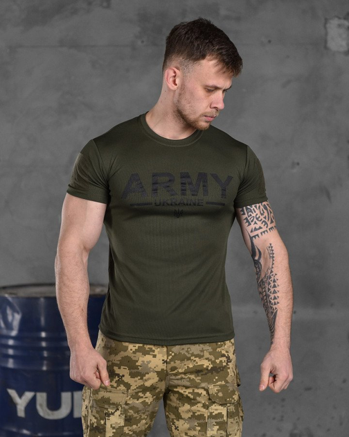 Футболка coolpass army olive L - зображення 1