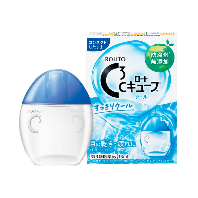Капли для глаз освежающие при ношении линз Rohto C3 Cube Cool 13мл - изображение 1