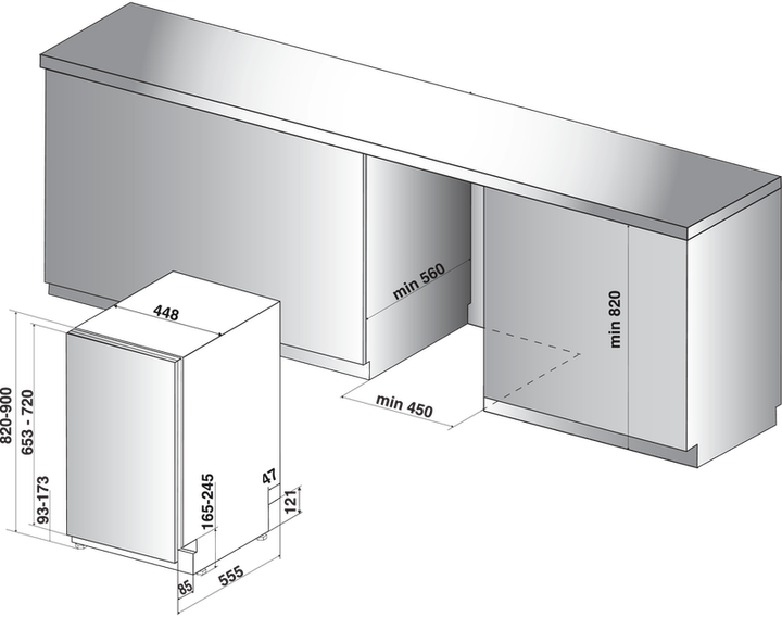 Zmywarka do zabudowy Indesit DSIO 3T224 CE - obraz 8