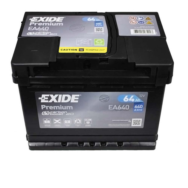 Аккумулятор автомобильный EXIDE Premium (EA640) 64Аh 640Ah R+ - изображение 3