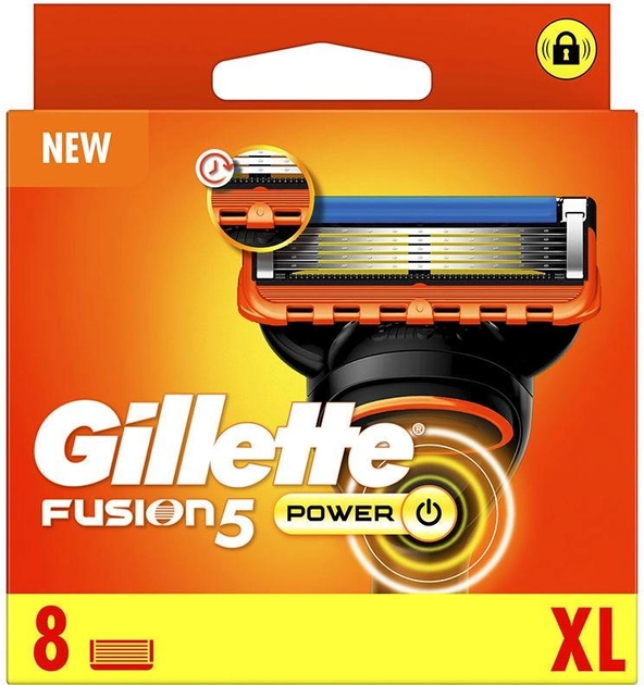 Wymienne wkłady do maszynki do golenia Gillette Fusion 5 Power 8 szt (8001090420473) - obraz 1